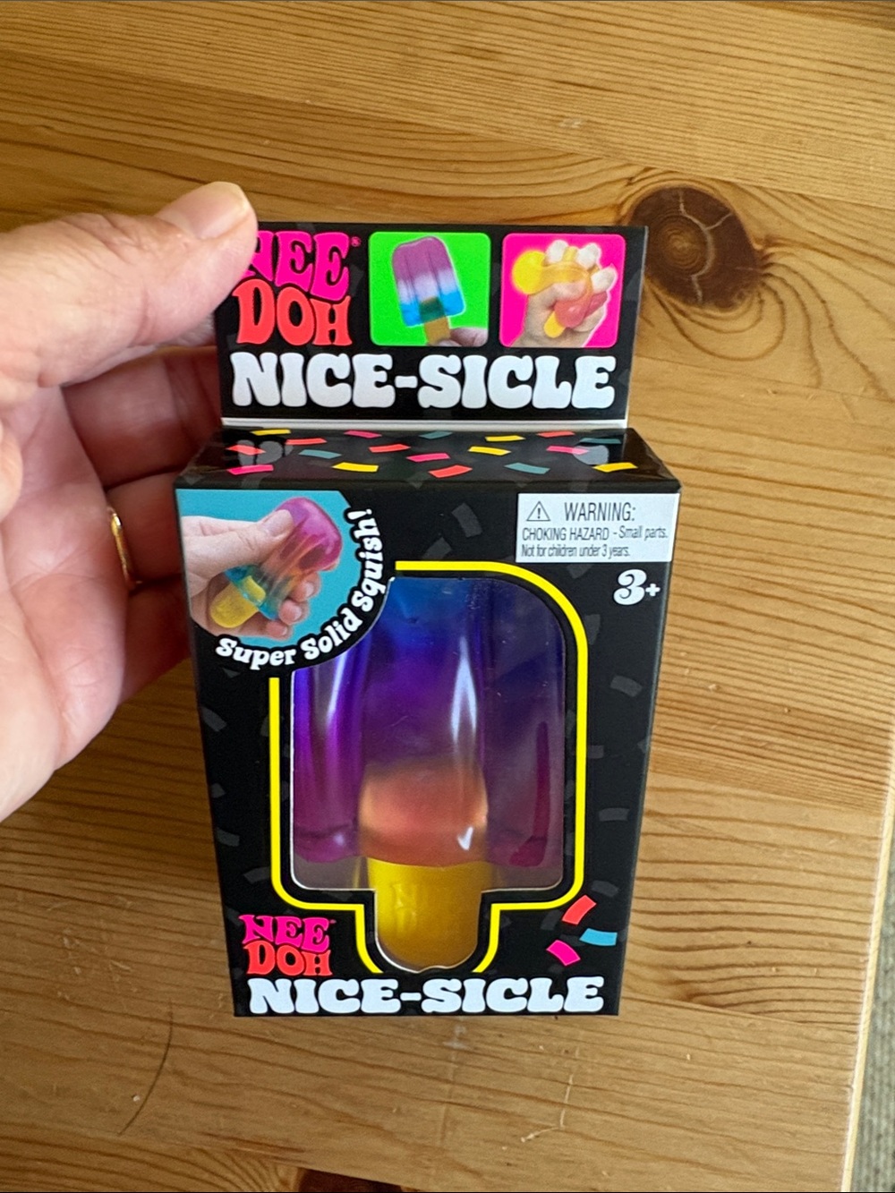 NeeDoh Nice-Sicle Kids Toy - Purple & Yellow - Picture 5 of 5